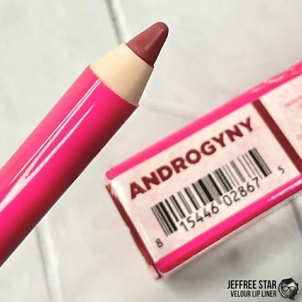 JEFFREE STAR VELOUR LIP LINER PENCIL IN ANDROGYNY DIRTY PLUM MAUVE FULL SIZE NEW - Picture 6 of 14